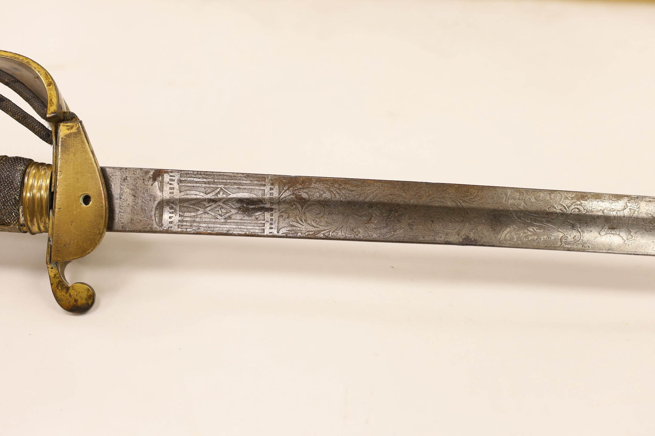 A Victorian naval officer's sword